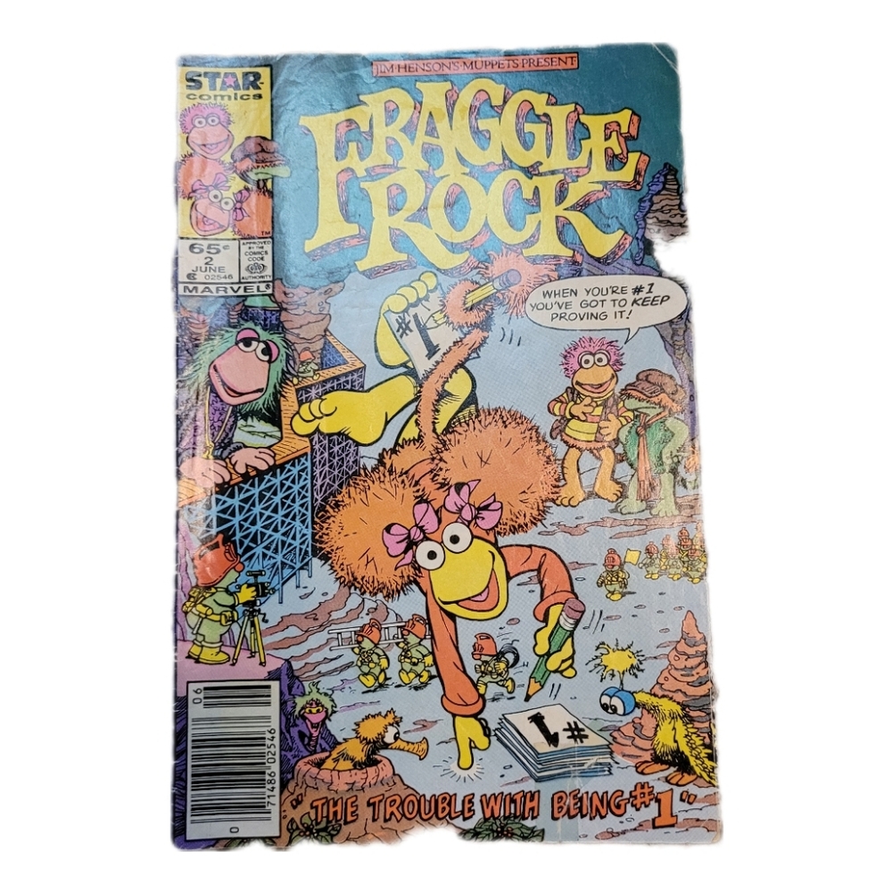 Vintage FRAGGLE ROCK COMIC BOOK, #2, STAR COMIC, MARVEL, 1985, Magazine
